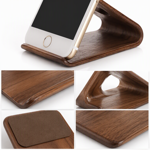 Supporto Portatile in Legno per Telefono, Semplice Supporto da Scrivania per Guardare TV e Video, Creativo Supporto per Telefono da Poltrona - Product Image 3