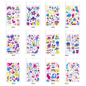 All'ingrosso del partito bambini oceano animale <span class=keywords><strong>sirena</strong></span> UV tatuaggio adesivi corpo braccio fluorescente Neon bagliore nel buio tatuaggi temporanei - Product Image 4