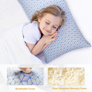 Cuscino in Memory Foam Euro Top Rinfrescante con Rivestimento in Bambù, Motivo Solido, Offre una 'Sensazione di Ghiaccio' <span class=keywords><strong>all</strong></span>'<span class=keywords><strong>Acquisto</strong></span> - Product Image 5