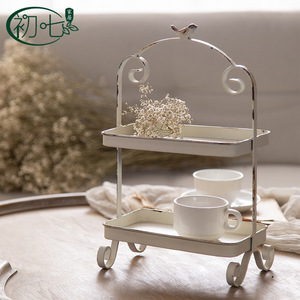 Bandeja de Frutas de Metal Minimalista Estilo Francés, Rectangular, 22.5x13.5x36cm, Estante de Almacenamiento Multicapa Decorativo - Product Image 5