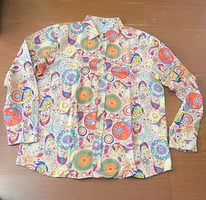 Camicia Casual da uomo con colletto Turn-up con bottoni in stile bohémien camicia a maniche lunghe in lino stampato in cotone - Product Image 5