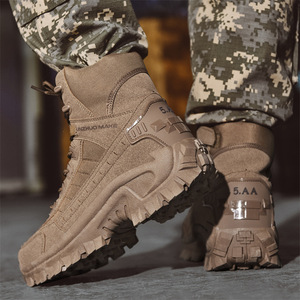 Botas de Desierto para Hombre, Botas Tácticas Antideslizantes para Exteriores, Botas de Senderismo, Botas de Caza, Deportes y Entretenimiento, Zapatos de Senderismo Verdes <span class=keywords><strong>0075</strong></span> - Product Image 4