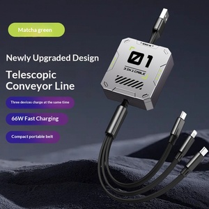 <span class=keywords><strong>สาย</strong></span>ดาต้า3-in-1 100W พร้อมพอร์ต3พอร์ตสำหรับโทรศัพท์มือถือและ6A <span class=keywords><strong>Type</strong></span>-<span class=keywords><strong>C</strong></span> ความเร็วสูงสายชาร์จวัสดุ ABS - Product Image 6