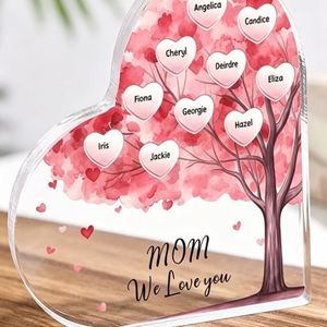 Décoration de bureau en acrylique transparente incurvée personnalisable en forme de cerisier, cadeau d'anniversaire pour femme - Product Image 3
