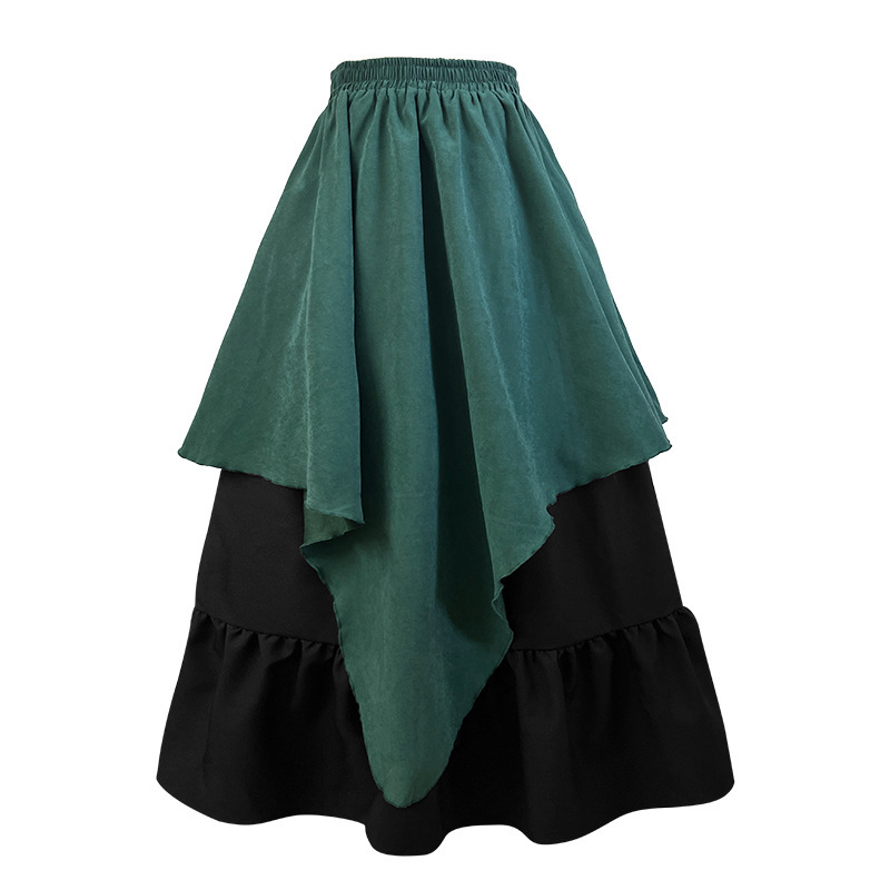 Falda midi verde
