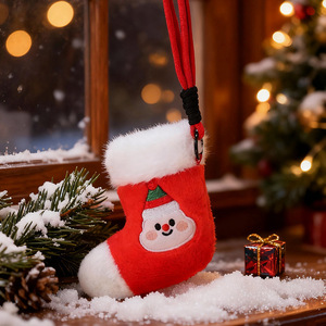 Lindo Oso de Peluche de Dibujos Animados, Colgante de la Serie Navideña, Muñeca para Niña, Joyería Versátil, Bolsa de Malla, Tela Súper Suave, Alivio del Estrés - Product Image 2