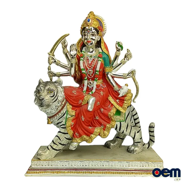 ขายส่งศาสนาเครื่องประดับฮินดูพระเจ้า Durga Puja รูปปั้นเรซิน