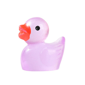 Adorno en miniatura de pato que brilla en la oscuridad, artesanía de resina, decoración para dormitorio, paquete de varias piezas, diseño contemporáneo - Product Image 5