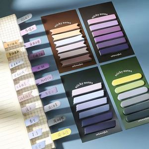 Self-Adhesive Colorful Long Strip <b>Labels</b> Notes 12.5x7cm Paper Page Dividers for Study Office Supplies Back-to-School - Product Image 1