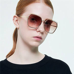 Lunettes de soleil tendance 2021, grandes montures personnalisées, UV400, lunettes de soleil carrées surdimensionnées pour femmes 2021 - Product Image 3