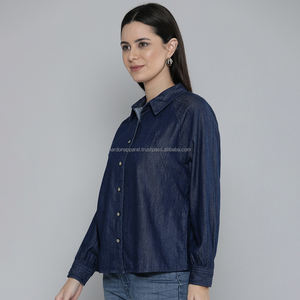 Nardon Apparel 2025 Offre Spéciale Nouveau Denim d'été pour les femmes avec un design régulier et unique, Chemise en jean pour les femmes - Product Image 1