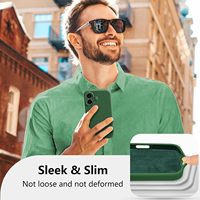 Coque en silicone liquide pour iPhone 17, protection intégrale de l'appareil photo, antichoc, douce, anti-rayures, doublure en microfibre