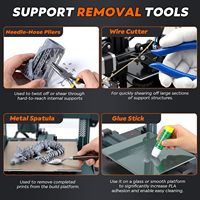 Kit d'outils pour imprimante 3D de 45 pièces (laiton PC) comprenant un outil d'ébavurage, un calibre numérique, un ensemble de couteaux de précision, un coupe-tube et un rangement