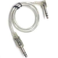 Transparent 6.35mm TRS stéréo prise à 6.35mm TRS prise audio vidéo Micro câble audio