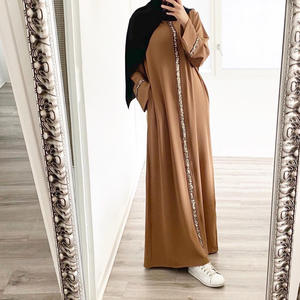 Ontwerpen Kalkoen Zwarte Femme Musulmanes Kaftan Robe Jurken Vrouwen Moslim Dubai Abaya Jurk - Product Image 5