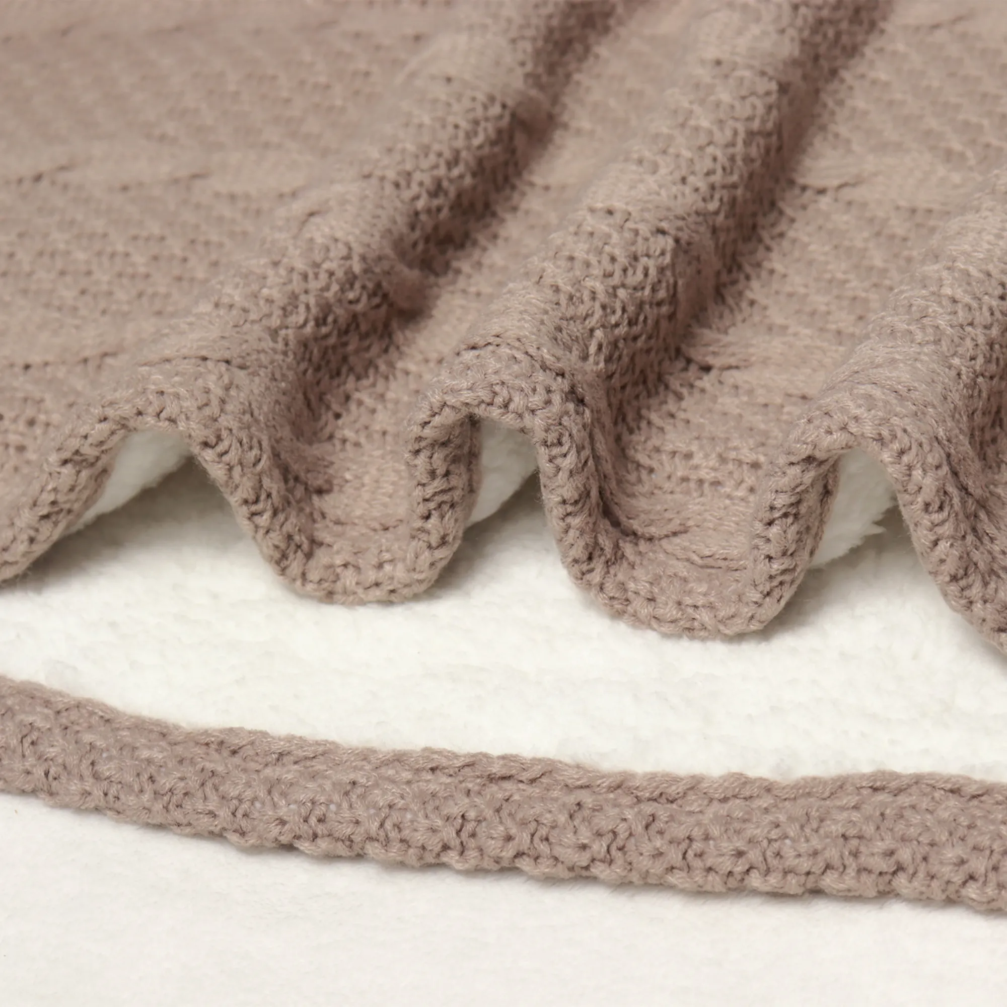 Strick-Sherpa-Quetschdecke für Couch klobig gestrickt graue Decken für Winter superweiche gemütliche gestrickte Decke