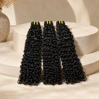 Lot de Cheveux Humains Bruts Indiens Bouclés Birmans 100% Naturels, Non Traités, de Donneur Unique, Alignés dans le Sens de la Cuticule, Vente en Gros