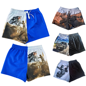 Shorts de football australien personnalisés à motif écossais pour hommes et femmes, avec poches zippées, style natif australien - Product Image 2