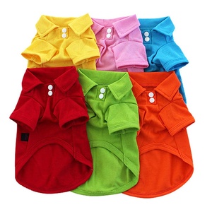 Maglietta Polo Classica in Morbido Cotone per Cani, Tinta Unita, Colori Vivaci, per Stagioni Estive/Primaverili, Taglie da XS a XXL - Product Image 2