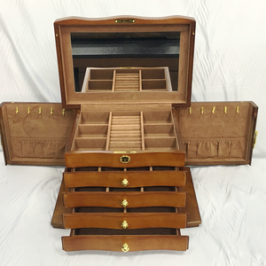 Luxury Large Wooden Jewelry <b>Box</b>/Cabinet/Armoire With <b>Lock</b> for Women Girls Ring Necklace Earring Bracelet - Product Image 4