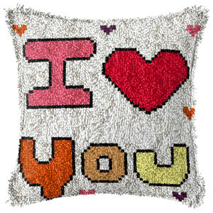 Kit de coussin de <span class=keywords><strong>crochet</strong></span> de loquet motif d'amour taie d'oreiller couture faisant des Kits, bricolage <span class=keywords><strong>Crochet</strong></span> <span class=keywords><strong>fil</strong></span> point de croix Kits de broderie - Product Image 1