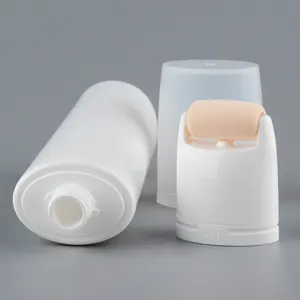 30ml 50ml 60ml Applicator Empty Face Cream Plastic Tubes With Metal Silicone Sponge Zinc Applicator Massager Cosmetic Packaging
