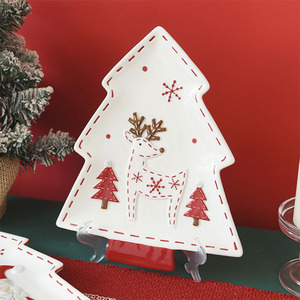 Personalizado al por mayor británico nórdico Hotel calcomanía FIESTA DE Navidad vajilla de porcelana juego de cena - Product Image 4
