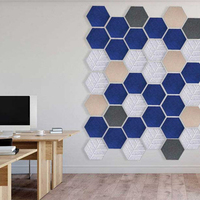 Panneaux muraux acoustiques hexagonaux en feutre, biseauté en Fiber de Polyester, panneaux acoustiques insonorisés, nouveau à la mode