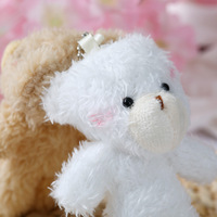 Nouveau porte-clés animal Kawaii Mini porte-clés ours en peluche jouets mignons pendentif voiture porte-clés peluche peluche Kawaii porte-clés en peluche personnalisé