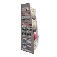 Présentoir de sol en carton ondulé personnalisé à 3 niveaux pour la vente au détail de taies d'oreiller et de draps de lit – Présentoir de point de vente