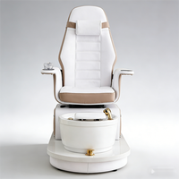 Chaise de manucure et pédicure moderne, durable, pliable, écologique, pour salon de beauté, pivotante, inclinable, réglable, avec bain de pieds