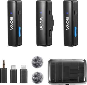 BOYA BOYALINK Microphone Lavalier sans fil pour iPhone <span class=keywords><strong>Android</strong></span> appareil photo reflex numérique Youtube <span class=keywords><strong>enregistrement</strong></span> <span class=keywords><strong>Audio</strong></span> en direct - Product Image 3