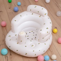 Siège gonflable portable VFUN V032 en PVC pour bébé, motif mignon, chaise d'apprentissage de la position assise pour nourrisson, pour le bain, l'alimentation, intérieur et extérieur