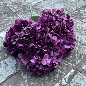 All'ingrosso 5 teste di nozze artificiali grandi fiori <span class=keywords><strong>viola</strong></span> fiori decorativi fiori <span class=keywords><strong>viola</strong></span> fiori <span class=keywords><strong>viola</strong></span> <span class=keywords><strong>scuro</strong></span> fiori <span class=keywords><strong>viola</strong></span> - Product Image 2
