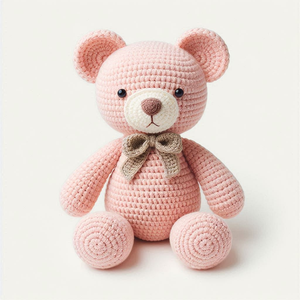 Fatto a mano uncinetto orso <span class=keywords><strong>Amigurumi</strong></span> uncinetto bambola bambino morbido orsacchiotto animale giocattolo per i bambini - Product Image 4