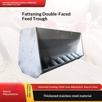 Mangeoire double face pour élevage porcin, abreuvoir robuste pour bétail, équipement durable pour l'élevage de porcs