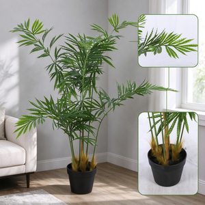 Cycada Artificiale Debao in Vaso, Albero Finto di Alta Qualità 120cm / 3.94ft per Decorazioni Natalizie e Domestiche - Product Image 2