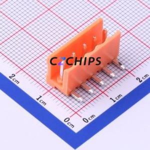 HT396R-3.96-5P Plug-in Terminal Block Bent Lead Through Hole,P=3.96mm Connector Board-to-Board / Socket Open 1x5P 3.96mm Orange - Product Image 2