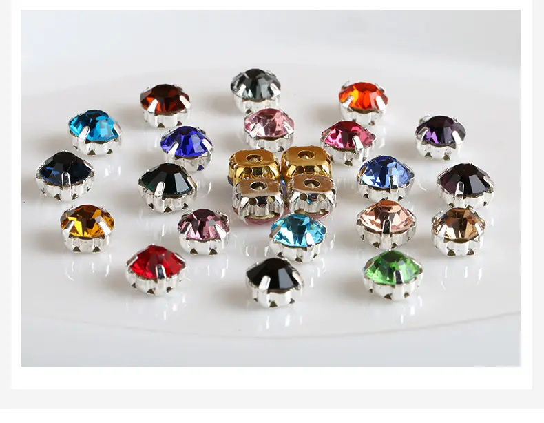 Factory Cheap Price Glass Sew On Stone Claw Setting Rhinestone Glass Sew On Stone For Garment