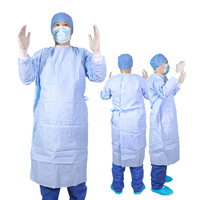 Robes chirurgicales SMS Haixin Health de niveau 4 AAMI offrant une protection maximale contre les fluides et les agents pathogènes, certifiées CE, stérilisées à l'oxygène stérile.