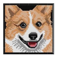Peinture mosaïque Pixel Art Design Chien par Mini Dots, Blocs de Construction Puzzle DIY, Cadeaux Créatifs