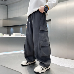 Nouveau Style 2025 : <span class=keywords><strong>Pantalon</strong></span> Cargo Garçon Large et Cool pour Printemps Automne, Vêtement Tendance pour Enfants - Product Image 1