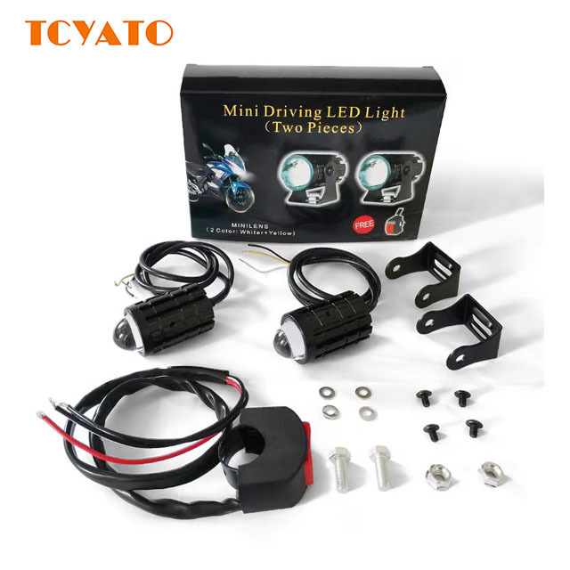 TCYATO 12V-85V Mini Motorcycle Spotlight Front Headlight 24W LED Motorcycle Light Fog Drive Assist New Motorcycle Headlight