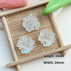 Breloques en résine, cabochons plats en forme de rose pour la décoration de téléphones, accessoires pour cheveux, scrapbooking, artisanat, matériaux décoratifs DIY - Product Image 3