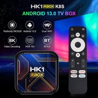 HK1 K8S 2G+16G RBOX Android 13 Set-Top Box 8K TV BOX Digital BT 4.0 WiFi de Doble Banda Procesador de Cuatro Núcleos Resolución 8K
