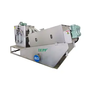 IEPP China manufacturer factory price disc screw press sludge dehydrator mud cake dryer DAF system scum dewatering machine