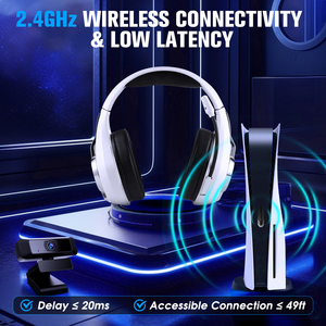 <span class=keywords><strong>Casque</strong></span> de jeu sans fil en gros, 3 modes, 2,4 GHz, <span class=keywords><strong>Bluetooth</strong></span>, son surround 7.1, éclairage RGB, circum-auriculaire pour PS5, PS4, Switch, <span class=keywords><strong>PC</strong></span> - Product Image 2