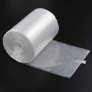 Huamaohengchun 1.5 Gallon Clear Side Gusset Heat Seal Trash Bags with Custom Logo PE Material 220 Counts - Product Image 2