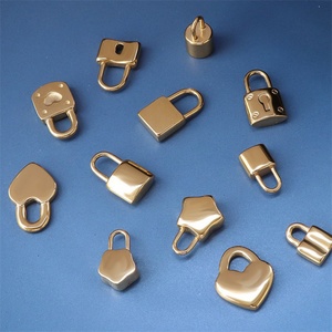 Cheap and Fine OEM Variation Fashion Designer Stainless Steel Gold Plated Heart <b>Padlock</b> Blank Pendant Charms Jewelry - Product Image 2