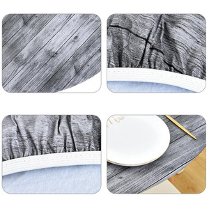 Tovaglie Rotonde in PVC Effetto Legno Grigio con Bordo Elastico, Facili da Pulire, Protezione per Tavoli da Interno/Patio, Vendita all'Ingrosso dalla Fabbrica HuiHe - Product Image 5